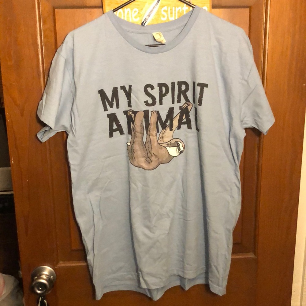 NWOT Sloth spirit animal tshirt tee shirt
